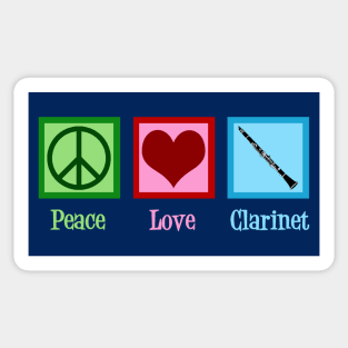 Peace Love Clarinet Sticker